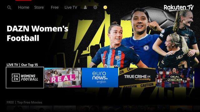 Rakuten TV spúšťa rýchly kanál ženského futbalu DAZN